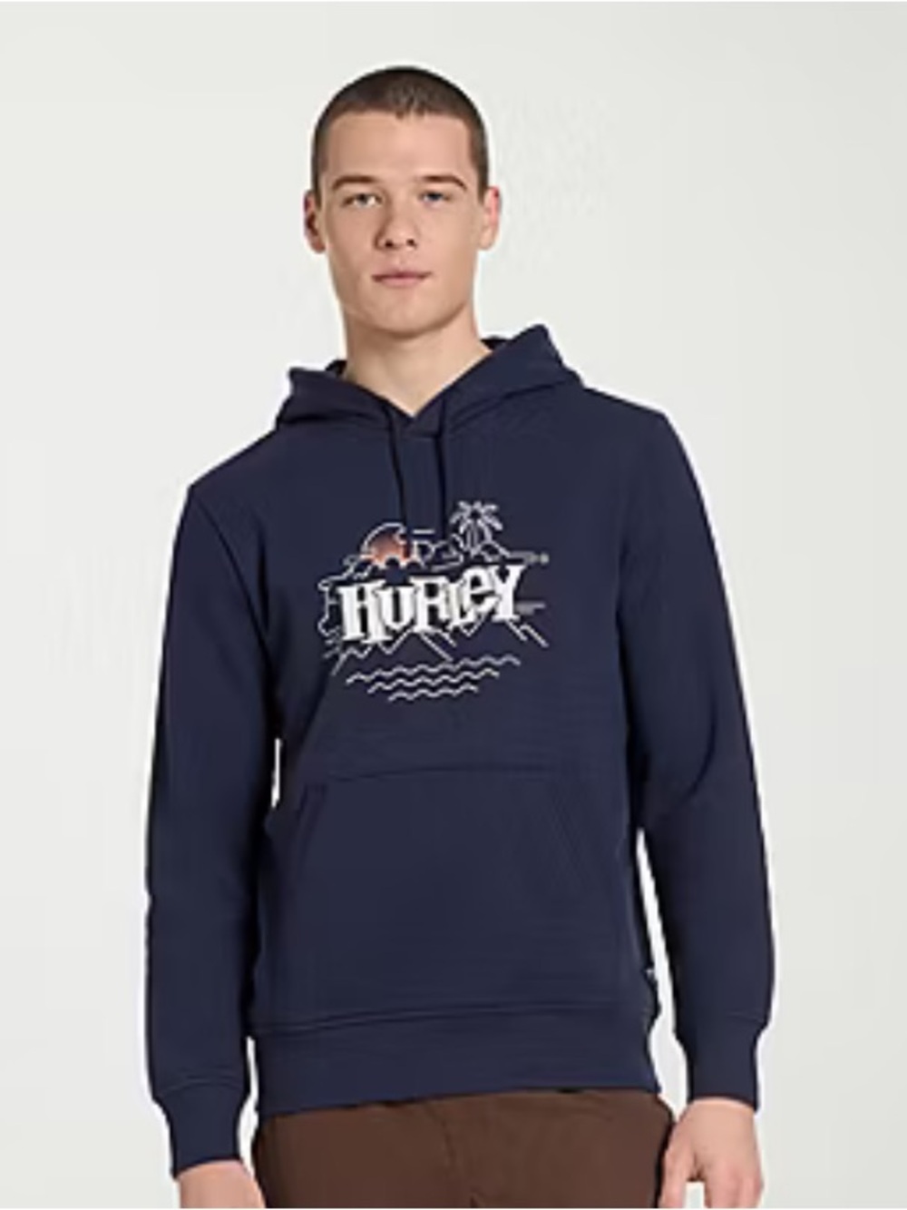 Hurley Navy Blue Logo Hoodie Sweatshirt